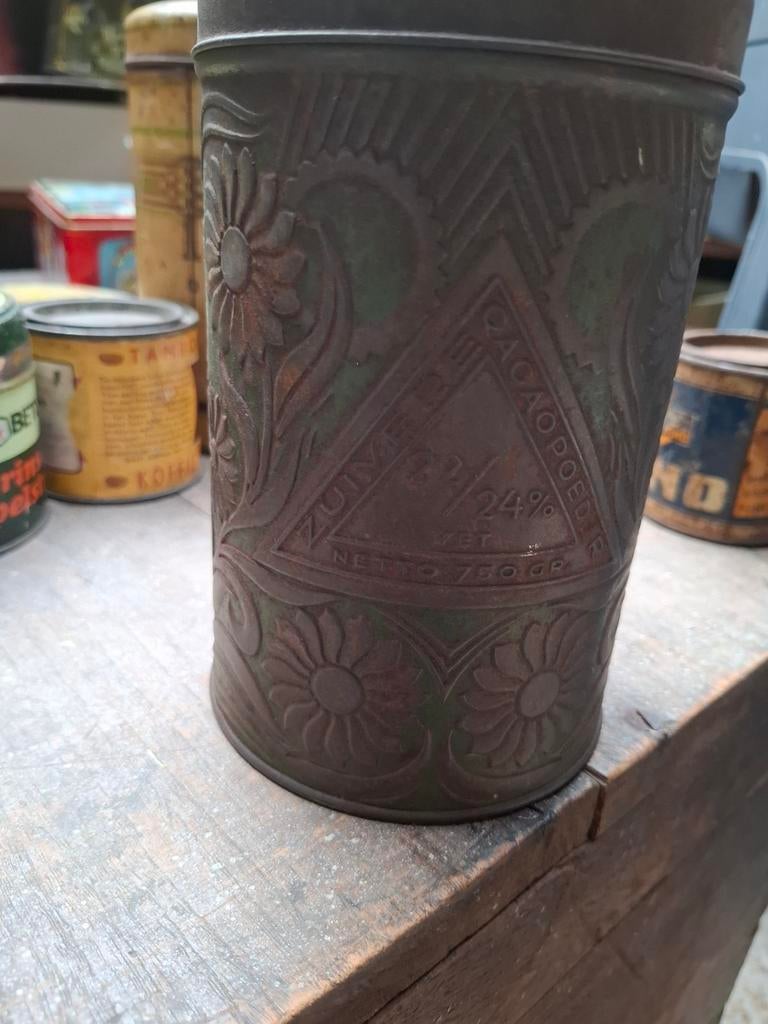 Antieke Cacaobus Zuijlen, 1920s, decoratief blik, Ophalen of Verzenden