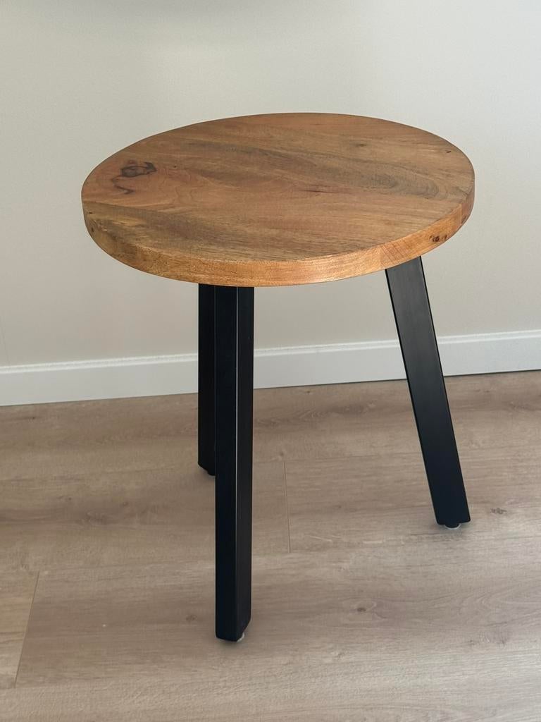 Bijzet tafel, Minder dan 55 cm, Rond, Zo goed als nieuw, Ophalen