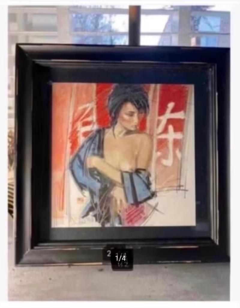 2 x Nico Vrielink / Scheffer foto in zwarte lijst pr.p.stuk, Antiek en Kunst, Ophalen of Verzenden