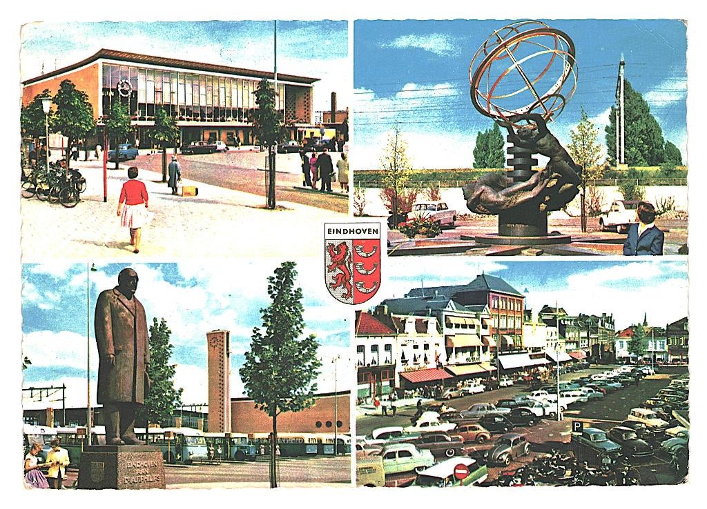 802593 Eindhoven N Br 1962 Gelopen met Postzegel