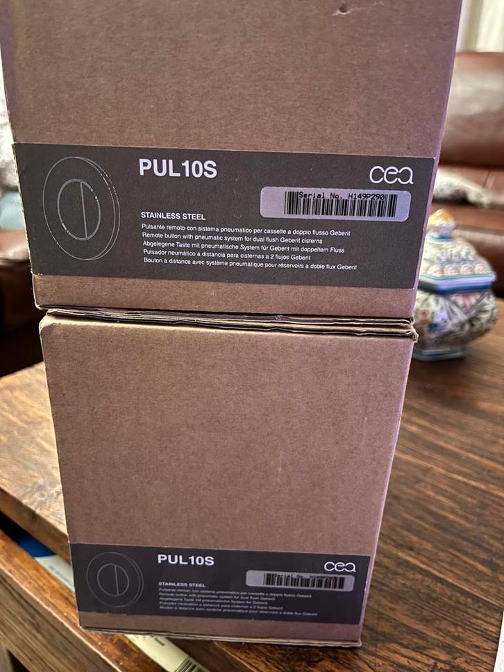 Geberit PUL 10S dual flush pneumatische drukknop RVS, Doe-het-zelf en Verbouw, Sanitair, Nieuw, Toilet, Rvs, Ophalen of Verzenden