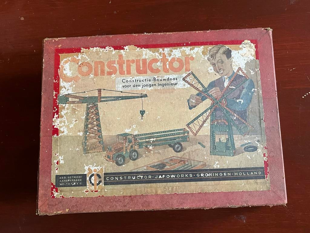 Oude Constructor Bouwdoos - Vintage Speelgoed, Ophalen, Gebruikt, Overige merken