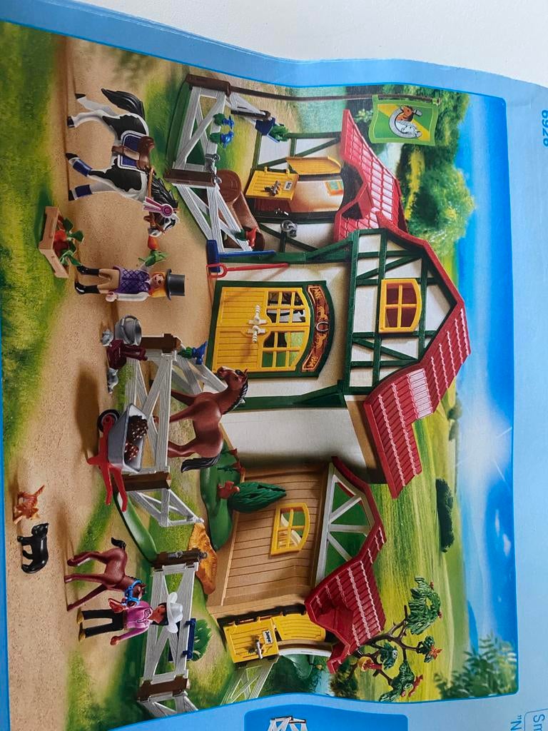 Playmobil paardenstal met wasplaats en trailer, Ophalen, Zo goed als nieuw, Complete set