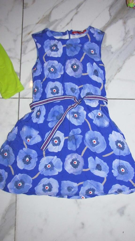 116 OILILY jurk bloem blauw, Ophalen of Verzenden, Zo goed als nieuw, Meisje, Jurk of Rok