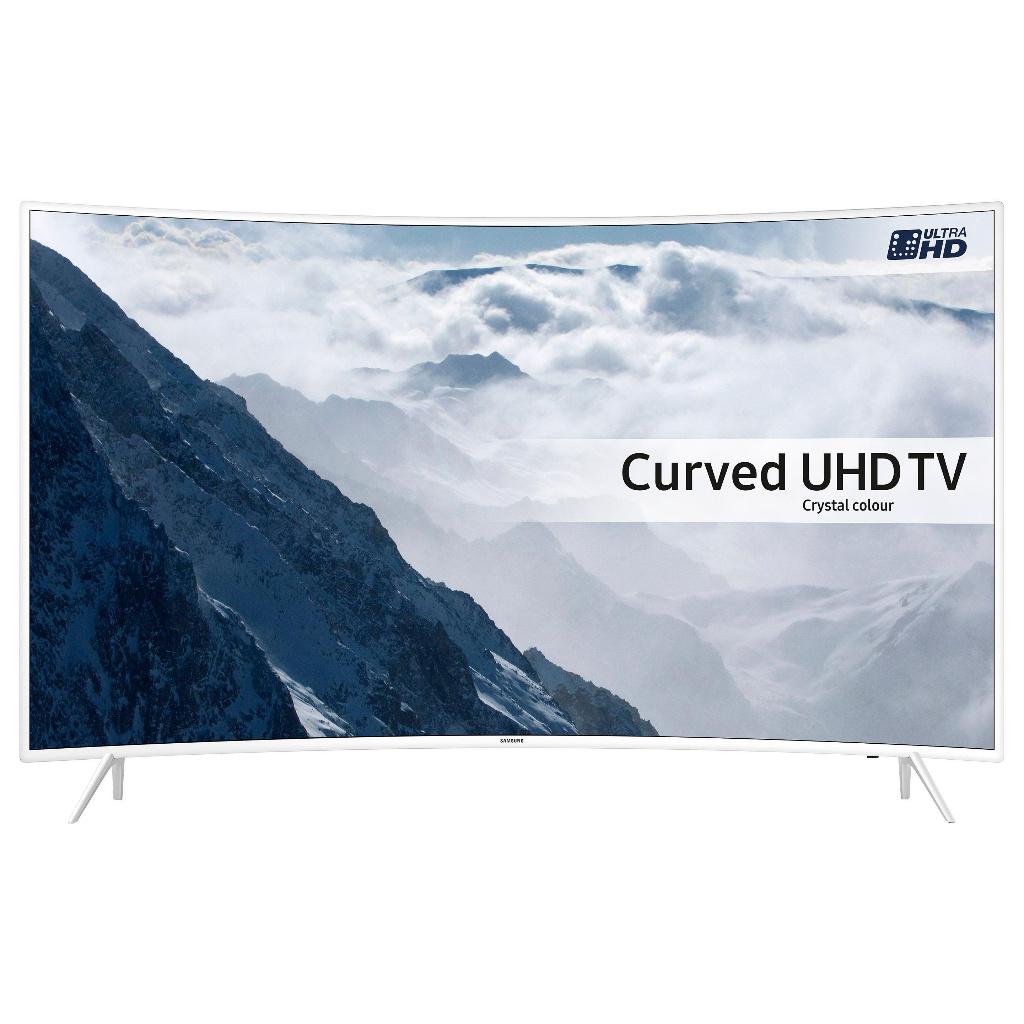 Witte samsung 43 inch 4K wifi Smart TV - Curved, Ophalen, LED, 50 Hz, Zo goed als nieuw