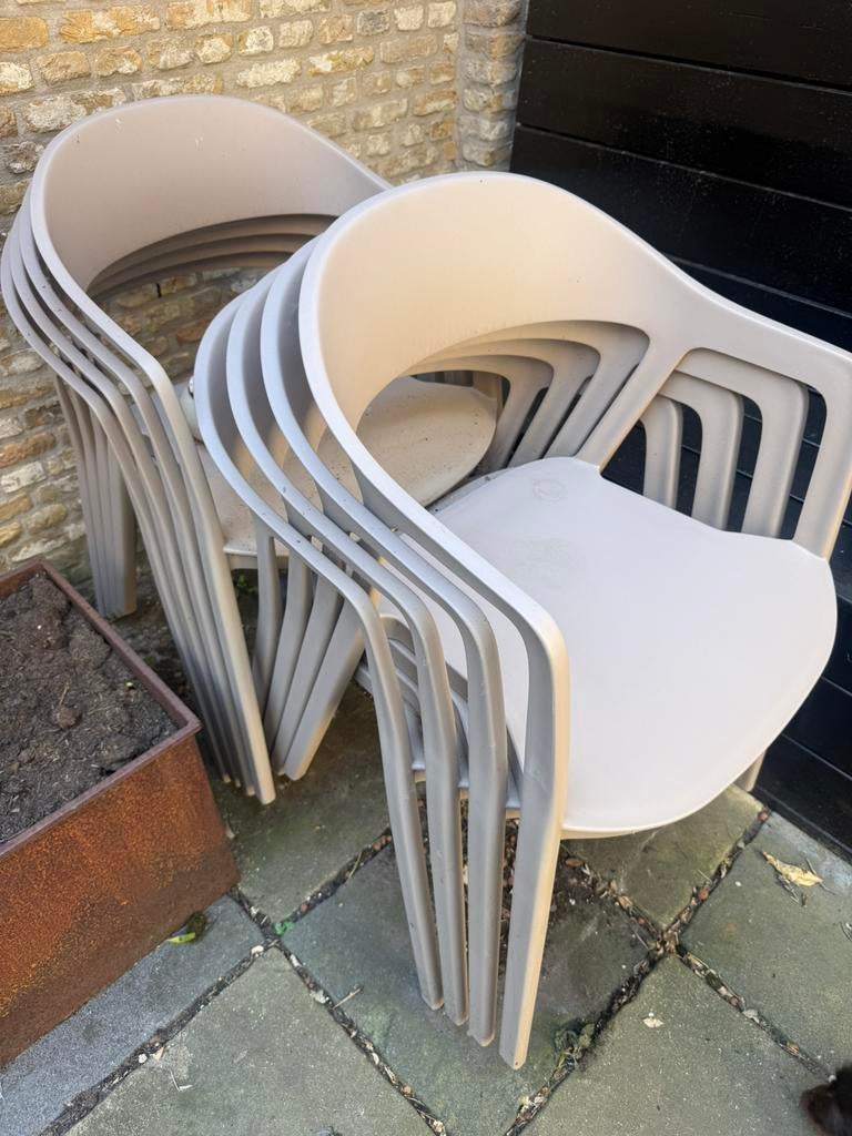 Tuinstoel Karwei Gili Zand Kunststof 8 stuks, Ophalen, 50 tot 100 cm, Zo goed als nieuw, Minder dan 100 cm