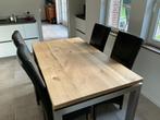 Eetkamerstoelen, Rechtop zittende stoel om goed aan tafel te kunnen eten., Gebruikt, Zwart, Leer