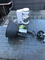 Mini koffie zet apparaat en lamp, Ophalen of Verzenden, Zo goed als nieuw, Metaal of Aluminium