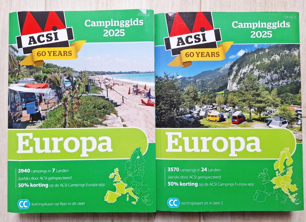 Grote ACSI Campinggids Europa 2025 (2 delen), Ophalen of Verzenden, Zo goed als nieuw