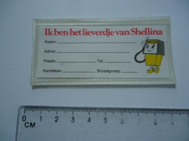 sticker mapje Shellina brommer shell puch kreidler zundapp, Verzenden, Zo goed als nieuw