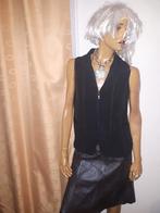Zwart mouwloos vestje met rits van gina laura maat S, Kleding | Dames, Zwart, Ophalen of Verzenden, Zo goed als nieuw, Maat 36 (S)