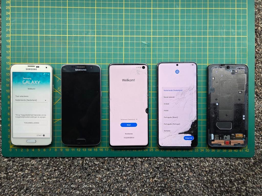 5x Samsung Telefoons, lees advertentie goed., Ophalen, Gebruikt, Zwart, Zonder abonnement