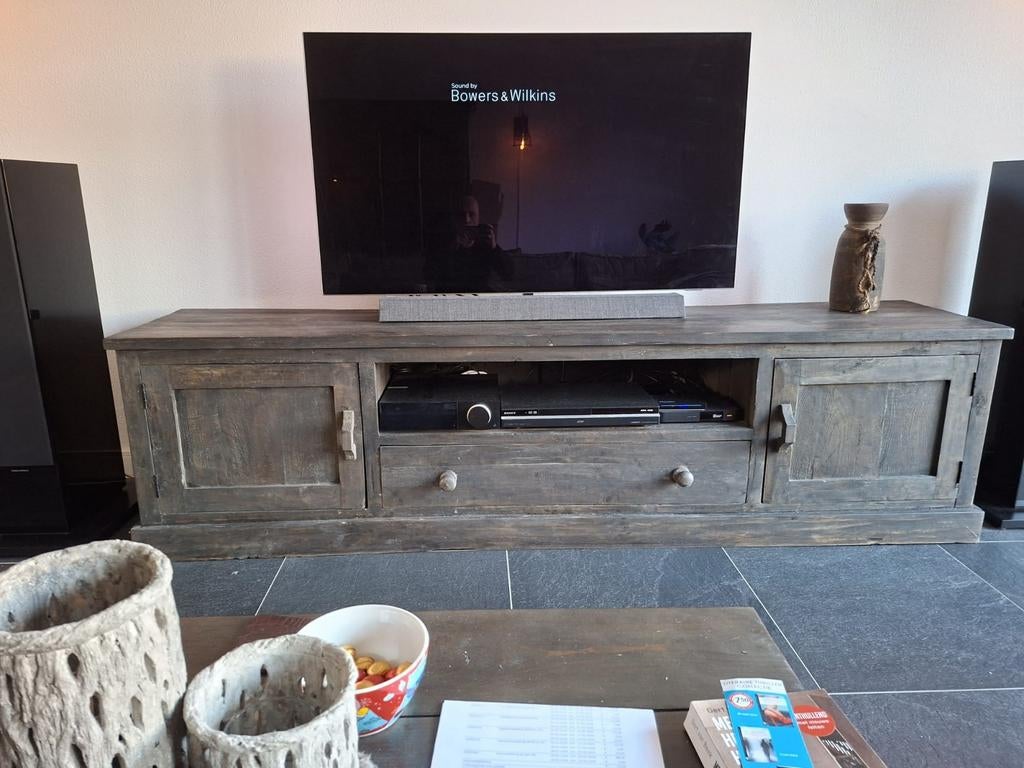 Landelijke tv kast tv meubel met opbergmogelijkheden, Huis en Inrichting, Ophalen