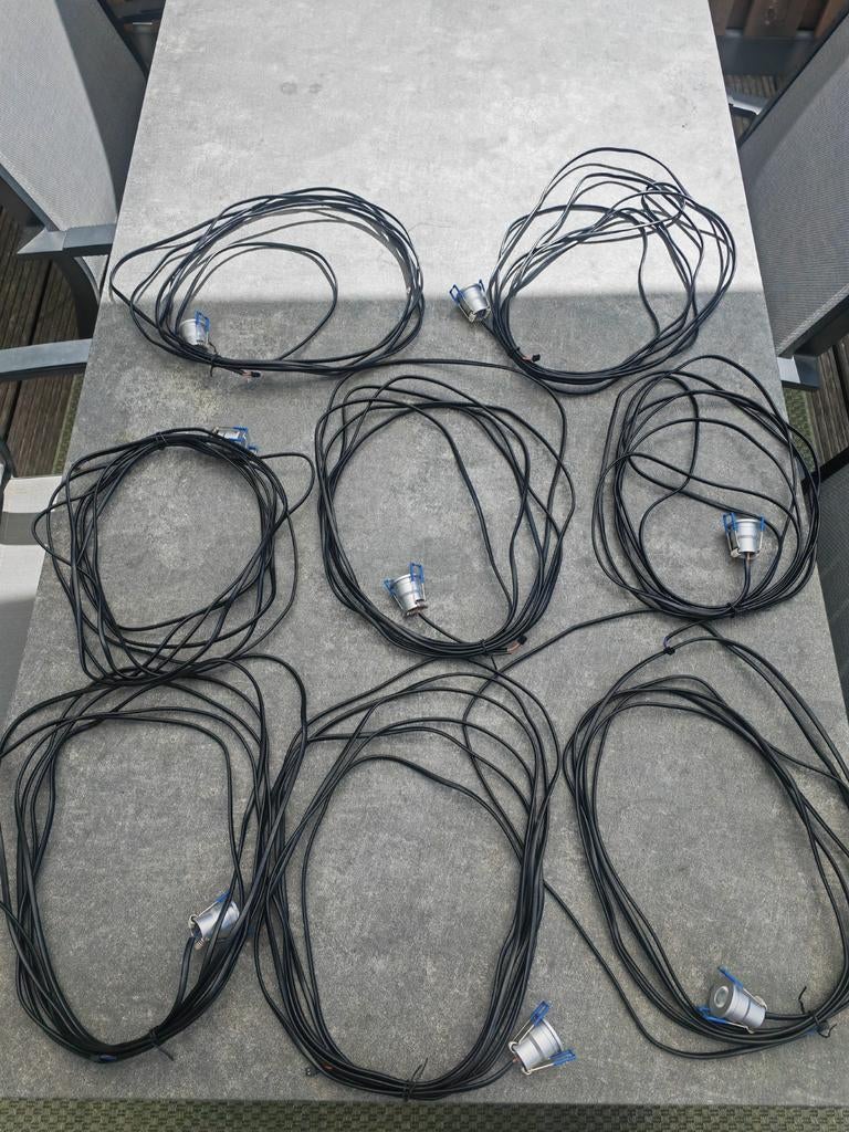 2x set van 4 Gumax led spots voor tuinoverkapping, Gebruikt, Minder dan 50 watt, Aluminium, Ophalen of Verzenden