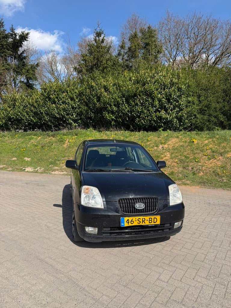 Kia Picanto 1.0 2006 Zwart, Auto's, Kia, Voorwielaandrijving, 836 kg, 4 cilinders, 400 kg