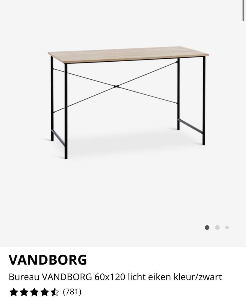 Jysk bureau en boekenkast VANDBORG, Opbergruimte, Scandinavisch, Hout, Bruin