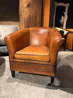 Schapenleren Clubfauteuil Lounge Atelier nr.2, Gebruikt, Vintage, Lounge Atelier, 50 tot 75 cm