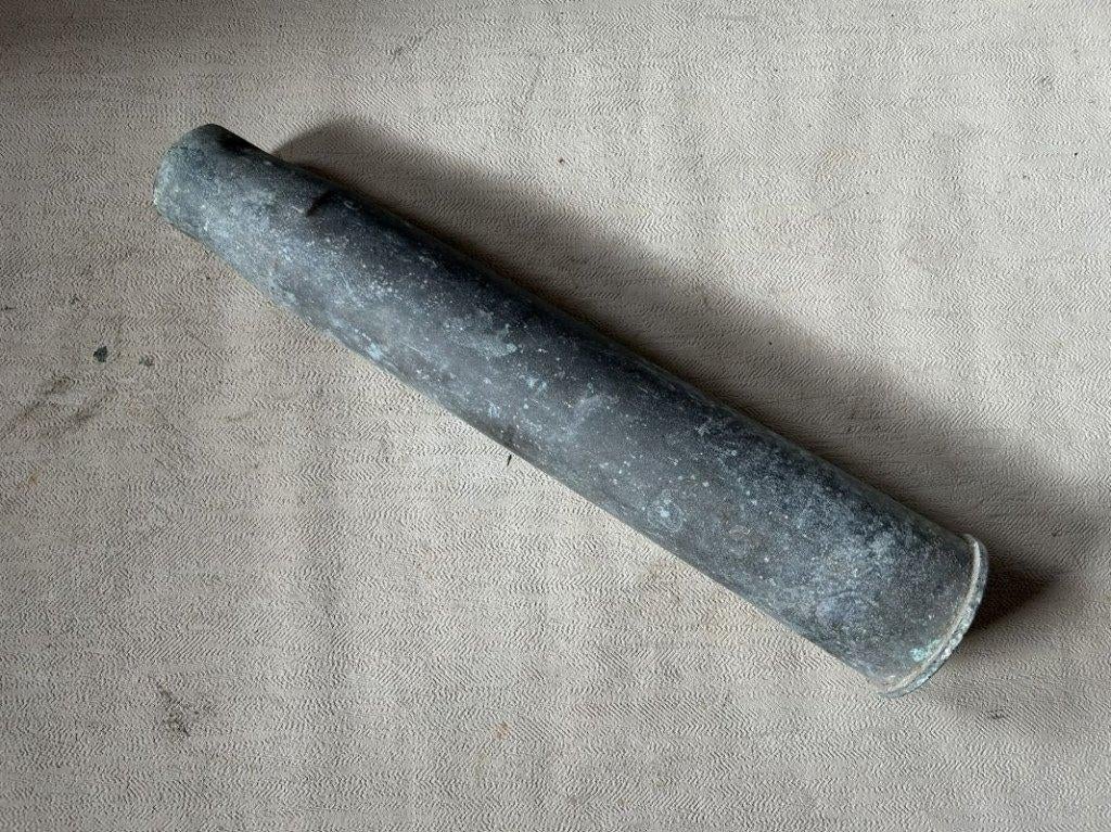 wo2 - Britse 57mm 6-pounder 7 CWT huls - 1942 - LEEG, Verzamelen, Militaria | Tweede Wereldoorlog, Ophalen of Verzenden, Landmacht