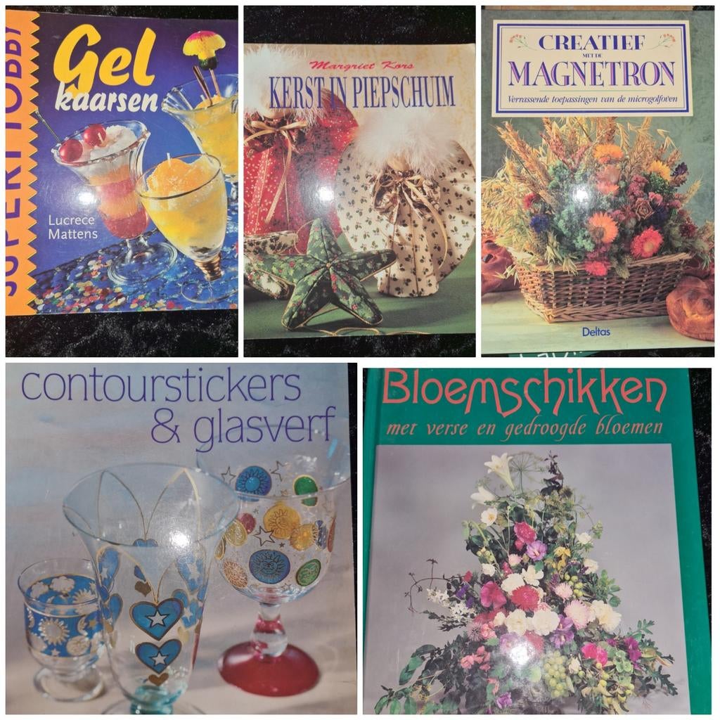 5 hobbyboeken voor €5 * ook decoupage servetten te koop *, Boeken, Hobby en Vrije tijd, Ophalen of Verzenden, Zo goed als nieuw
