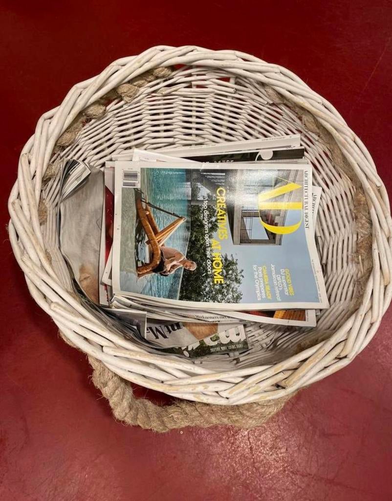 Rieten mand, Huis en Inrichting, Ophalen of Verzenden, Nieuw, Rond, Riet