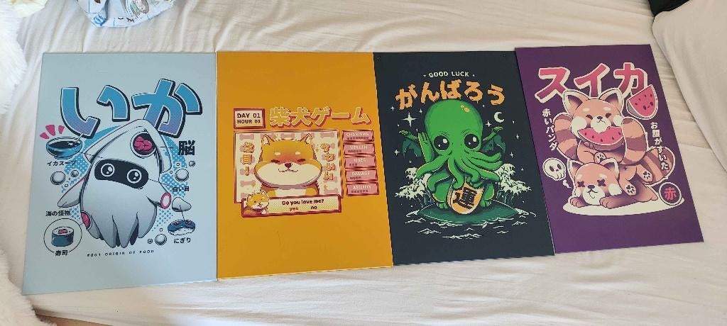 4x Medium Matte Displate Posters, Verzamelen, Ophalen of Verzenden, A1 t/m A3, Film en Tv, Rechthoekig Staand