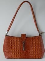 Krokodillen leren tas., Ophalen of Verzenden, Zo goed als nieuw, Bruin, Overige typen