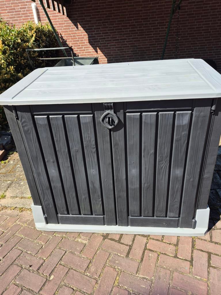 Opbergbox voor in de tuin h 107/97- b 127  -d-65, Tuin en Terras, Bergingen en Tuinkasten, Ophalen of Verzenden, Gebruikt, Kunststof