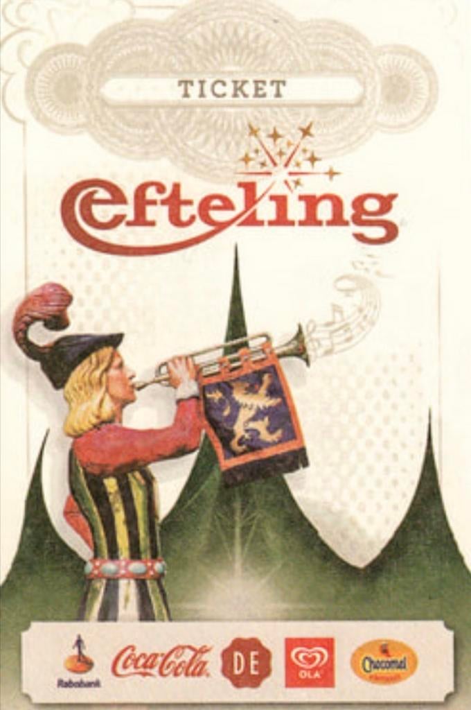 4x efteling e-tickets, Drie personen of meer, Ticket of Toegangskaart