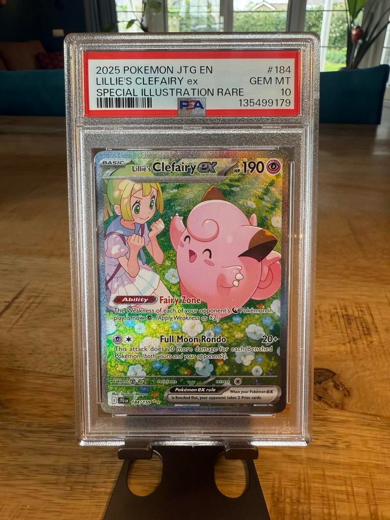 Lillie's Clefairy ex - 184/159 - PSA 10, Hobby en Vrije tijd, Verzamelkaartspellen | Pokémon, Ophalen of Verzenden, Zo goed als nieuw