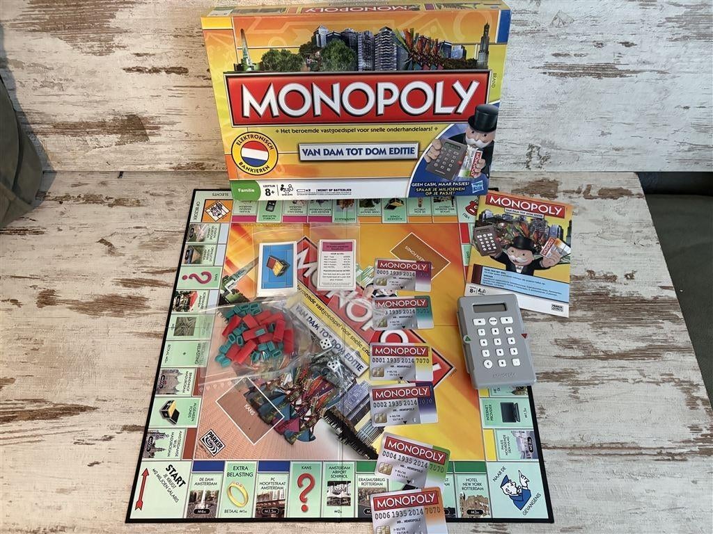 Monopoly van dam tot dom editie - s2086, Hobby en Vrije tijd, Gezelschapsspellen | Bordspellen, Verzenden, Zo goed als nieuw