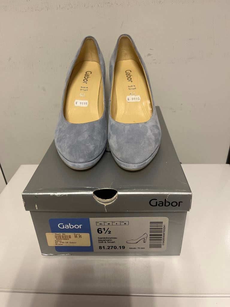 Gabor suède pumps - Maat 40 (6.5) - Nieuw, Pumps, -, Blauw, -