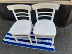 Caféstoelen Brugge, wit, 2 stuks, lichtgewicht stoelen, Ophalen, Caféstoelen Brugge, wit,, Gebruikt, Twee