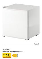 IKEA TILLREDA Koelkast, wit, 43 l, zo goed als nieuw, Zonder vriesvak, Minder dan 85 cm, Ophalen of Verzenden, 45 tot 60 cm