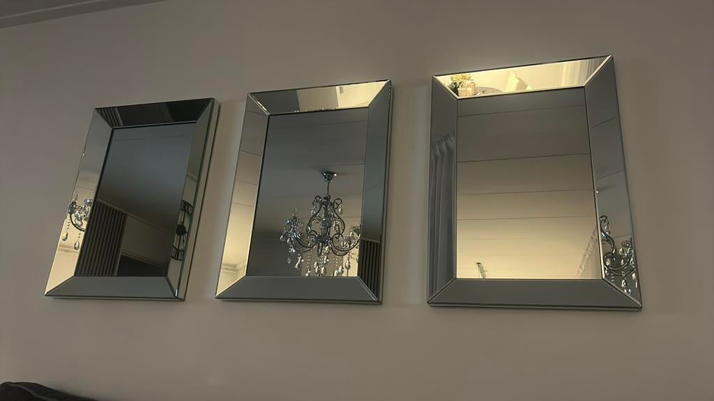 Eric Kuster style spiegel 70x50 – luxe wandspiegel –, Ophalen, Zo goed als nieuw, Minder dan 100 cm, Rechthoekig