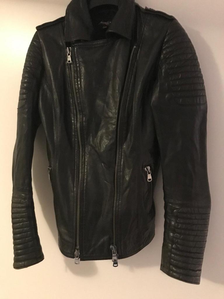 Mooie jas Dames Leder als Nieuw, Ophalen of Verzenden, Zo goed als nieuw, Maat 42/44 (L), Zwart