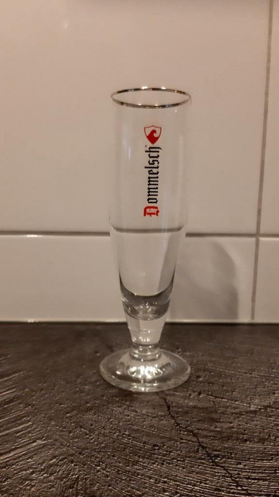 Dommelsche bier glazen fluitje op voet, Verzamelen, Biermerken, Nieuw, Glas of Glazen, Dommelsch, Ophalen of Verzenden