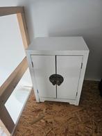 Wit Chinees kastje met messing beslag - 52x38x28cm, Ophalen