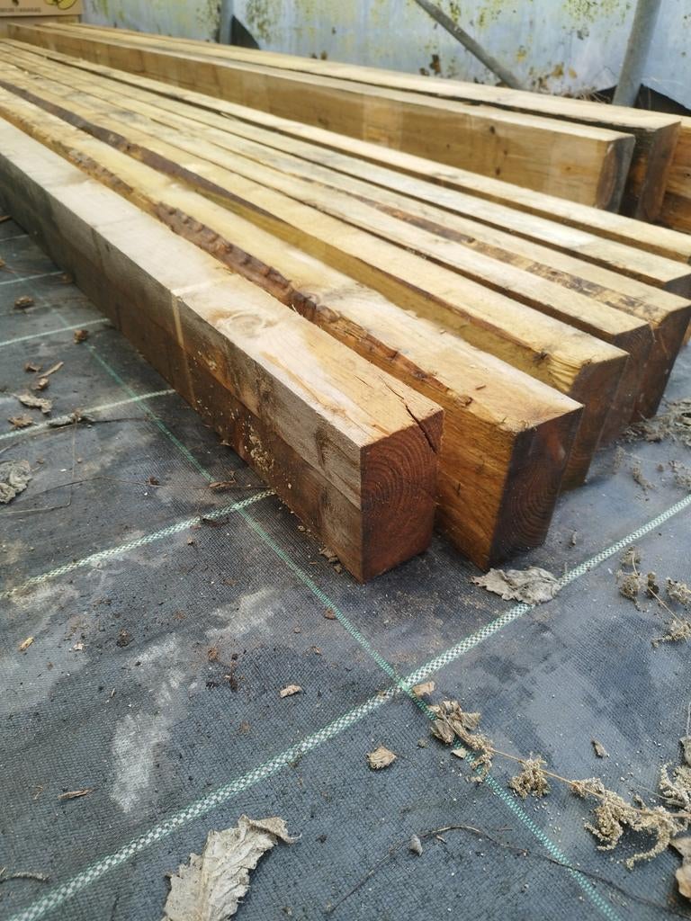 Mooie gebruikte zware vuren balken diverse maten, Ophalen, 250 cm of meer, Planken
