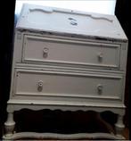 Wit secretaire bureaukast used look met 2 mega grote lades, Ophalen, Gebruikt