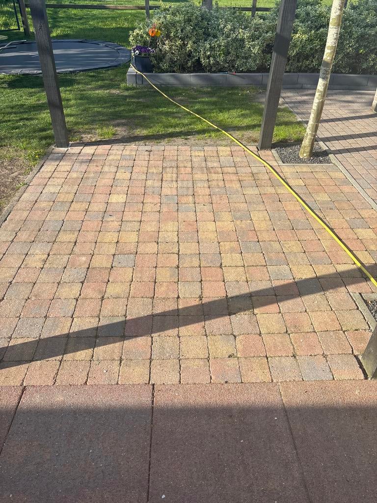 Bestrating 9m² - 15x15 cm tegels, Tuin en Terras, Ophalen, Gebruikt, 5 tot 10 m², Beton