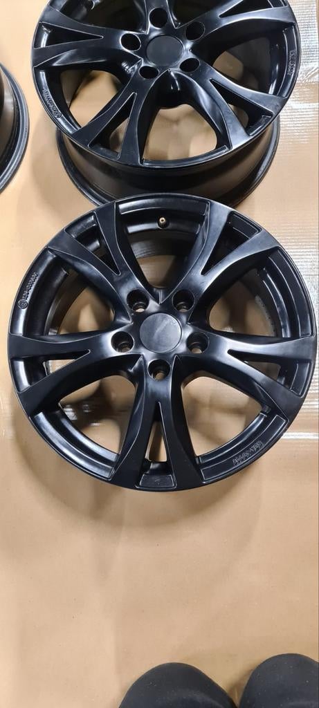 Zwarte  16 inch velgen, Auto-onderdelen, Banden en Velgen, Velg(en), 16 inch, 205 mm, Winterbanden