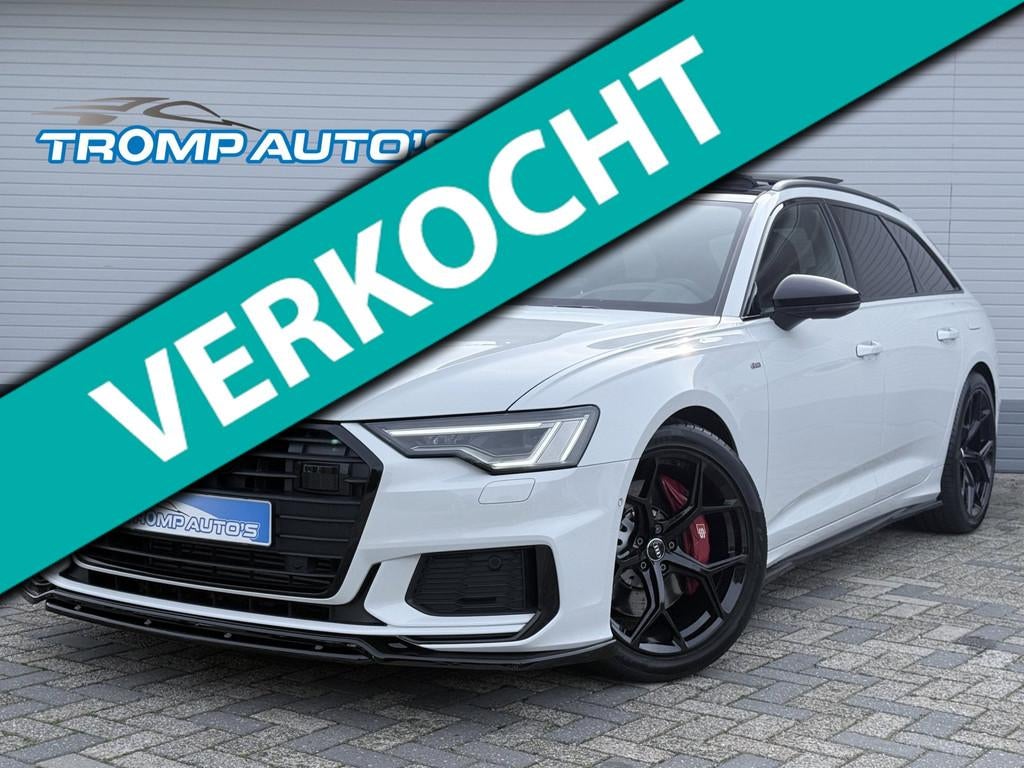 Audi A6 Avant 55 TFSI e quattro Competition|PANO|ACC|T.HAAK|, Auto's, Audi, Automaat, Gebruikt, Zwart, 4 cilinders