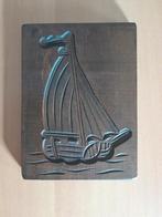 Vintage Houten Koekplank - Speculaasplank Vissersboot izgs, Ophalen, Zo goed als nieuw