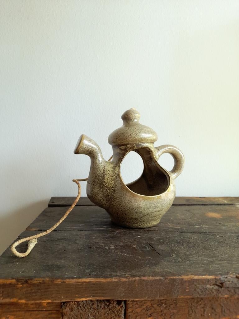 Retro plantenhanger in de vorm van een thee of koffie pot, Ophalen of Verzenden, Huis en Inrichting