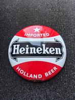 Emaille Reclamebord Heineken Imported Holland Beer, Ophalen of Verzenden, Gebruikt, Reclamebord