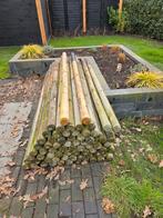 70 Ronde houten tuinpalen 8 cm, Ophalen, Gebruikt, 180 tot 250 cm, Palen
