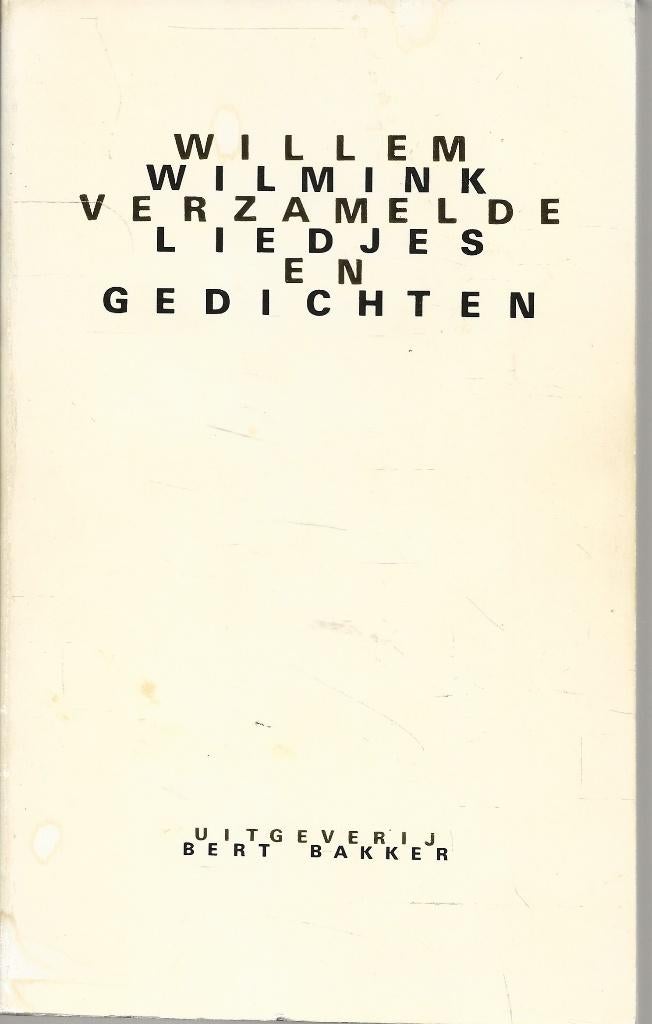 Willem Wilmink - Verzamelde liedjes en gedichten, Boeken, Ophalen of Verzenden, Gelezen, Willem Wilmink