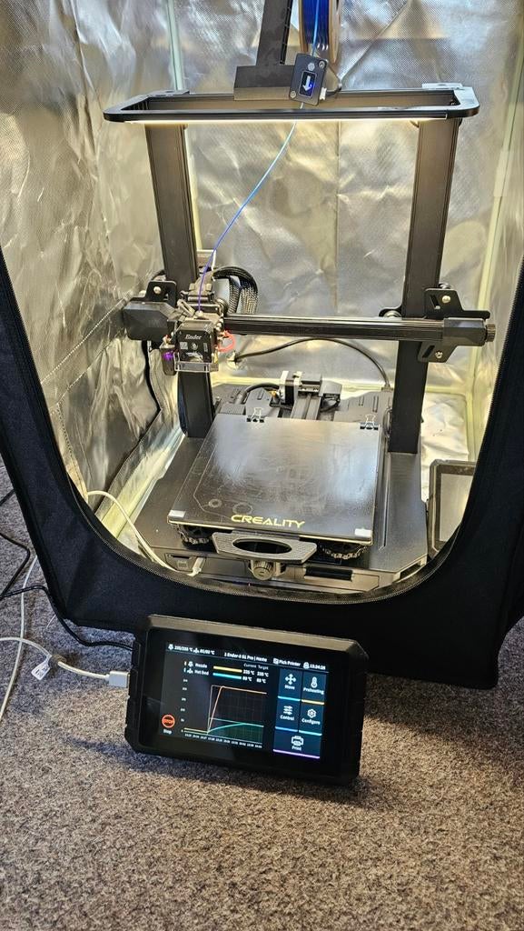 Creality Ender 3 S1 Pro met Sonic pad en tent 3d printer, Computers en Software, 3D Printers, Ophalen, Zo goed als nieuw