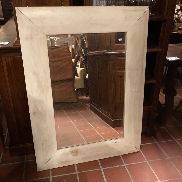 Nieuwe spiegel verweerd roomwit facetgeslepen glas flamant, Huis en Inrichting, Woonaccessoires | Spiegels, Ophalen, Wilms, 100 tot 150 cm