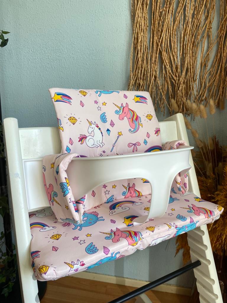 Eenhoorn kussenset voor kinderstoel stokke tripp trapp, Kinderen en Baby's, Kinderstoelen, Ophalen of Verzenden, Nieuw, Meegroeistoel